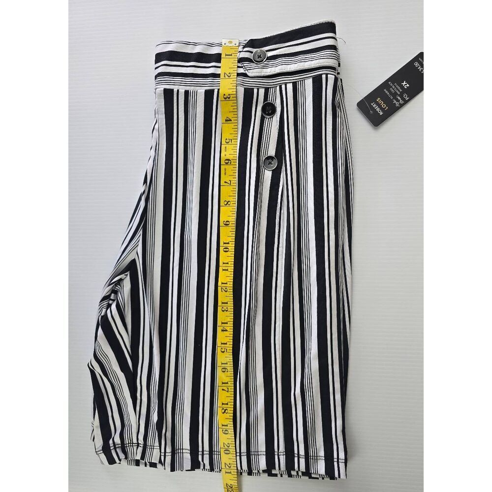 Robert Louis Shorts Sz 2X Black/White Stripe New - Picture 10 of 11